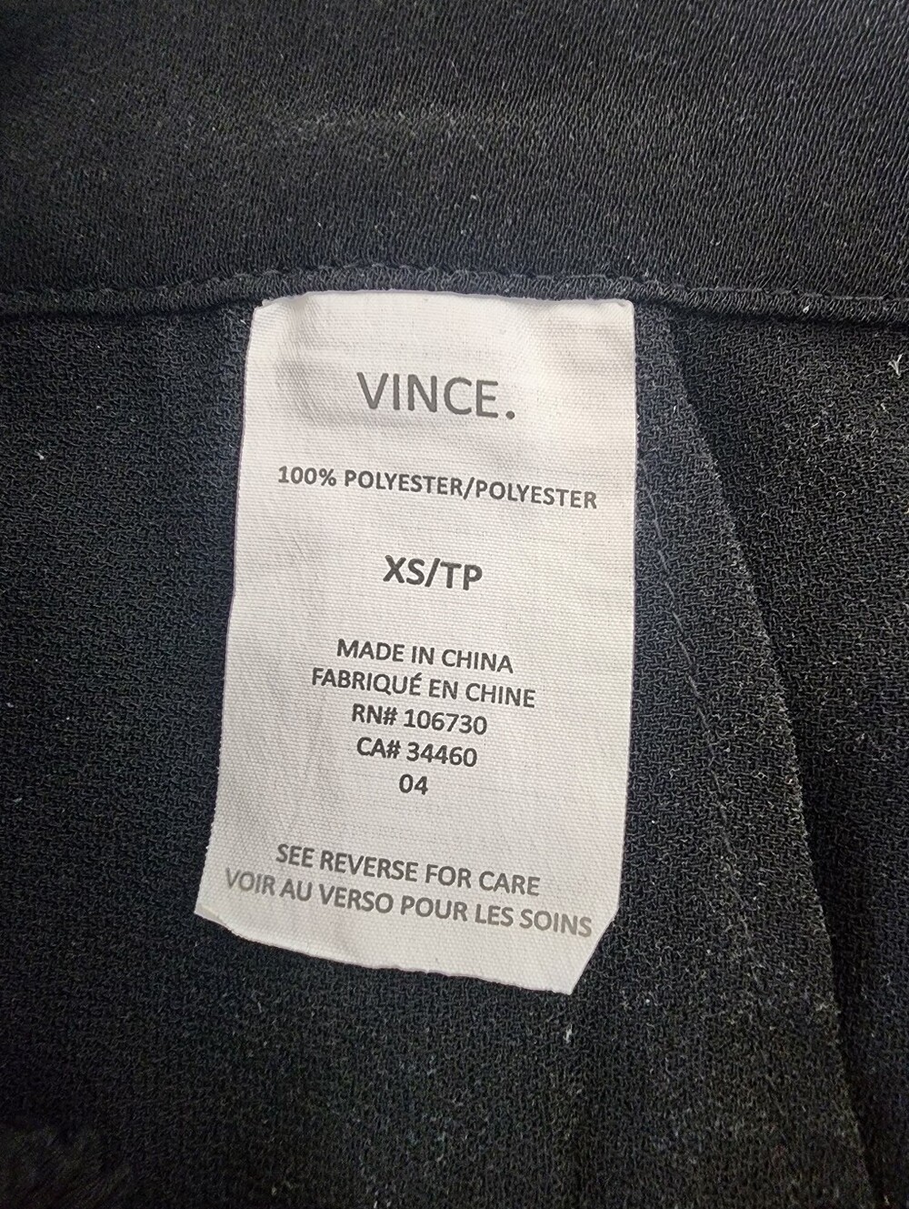 Vince Black Crepe Pintuck Elastic Waist Mid Rise Jogger Dress Pant XS - Picture 14 of 15